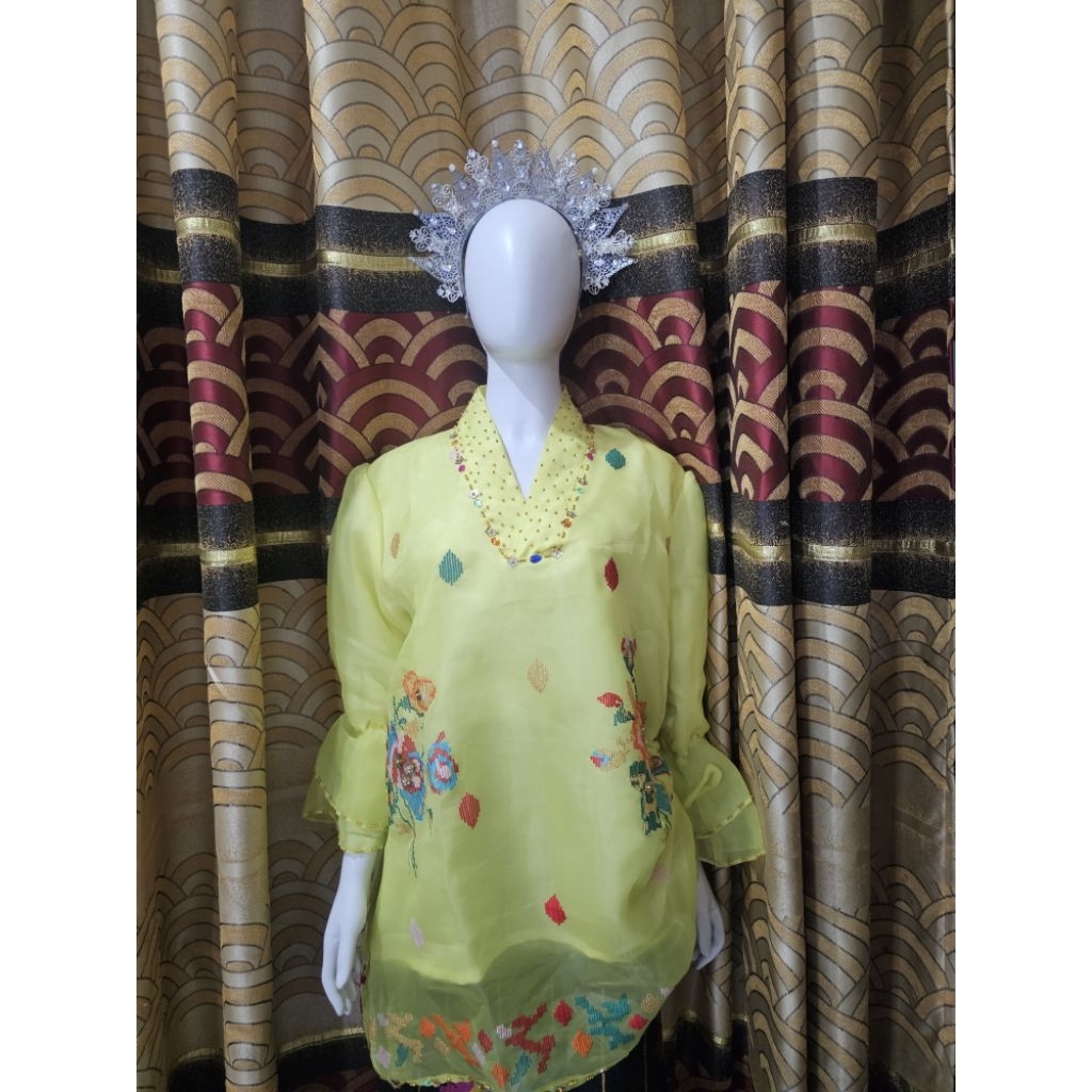 BAJU BODO MOTIF BORDIR BUNGA LAGOSI