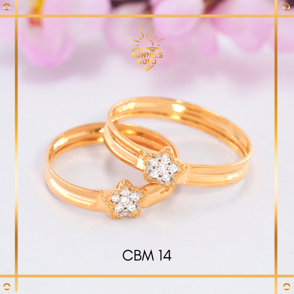 CINCIN EMAS BANGKOK ASLI PERMATA KADAR 6K  CINCIN EMAS ASLI ELEGANT - CBM 14 15 16 17