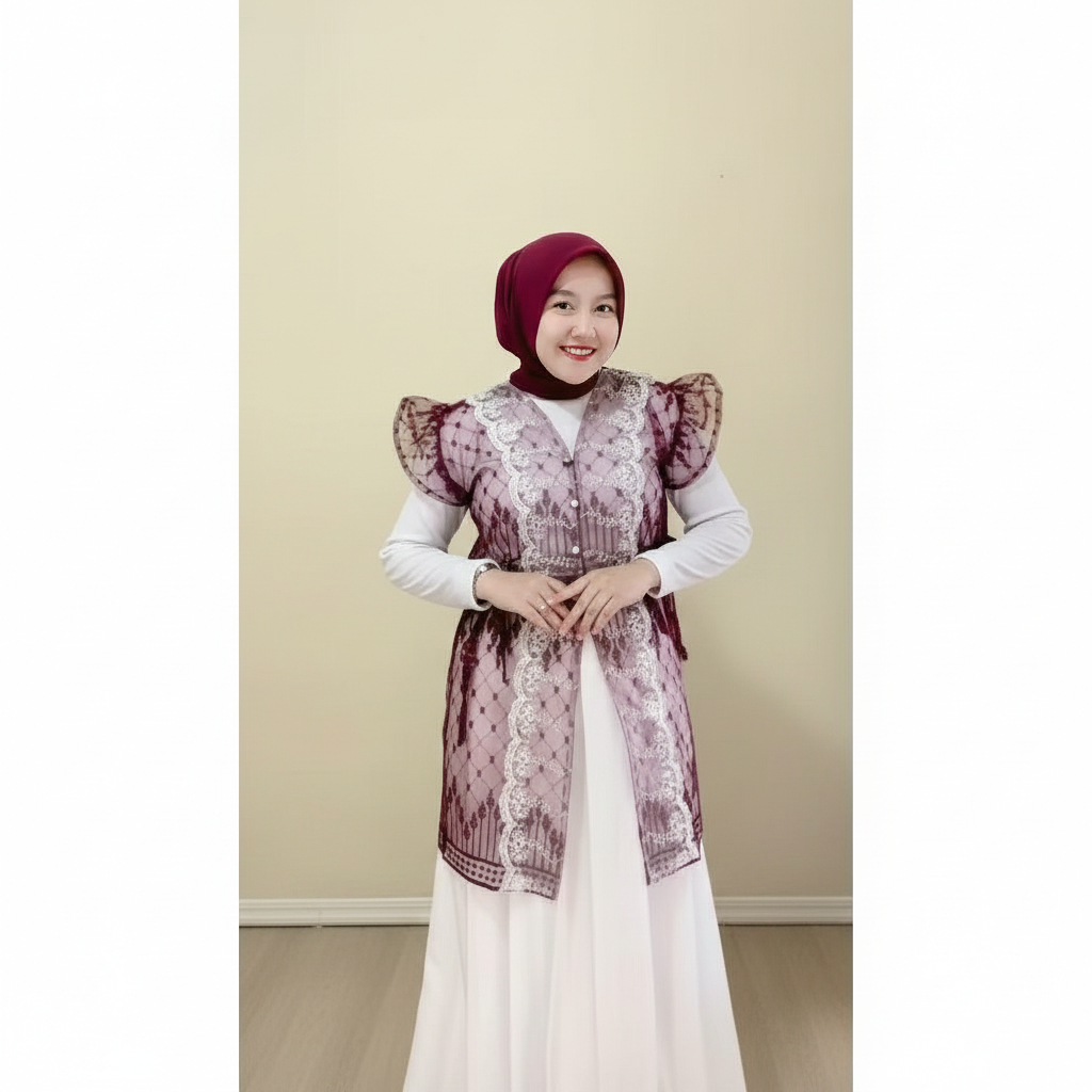 Emily outer brukat - Brukat kebaya wisuda - outfit kondangan