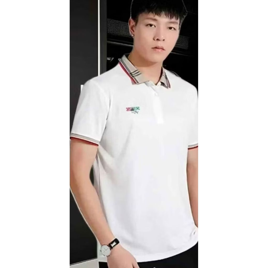 CARTELO Kaos Polo Pria Lengan Pendek Motif BURBERRY/Polo Shirt Kerah Lengan Pendek Bordir.