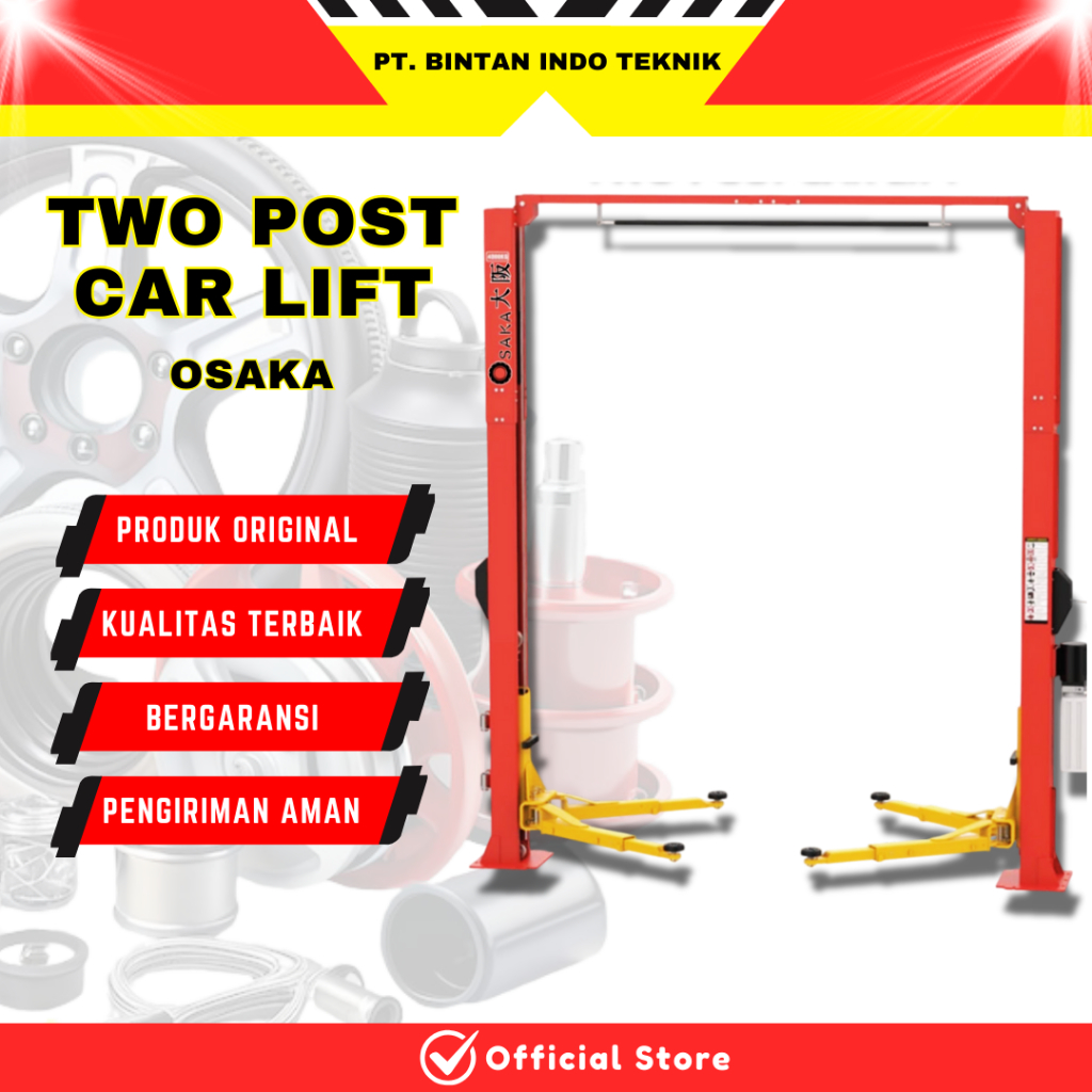 Two Post Car Lift Hydraulic Alat Angkat Mobil Peralatan Bengkel Mobil Otomotif Two Post Lift Osaka