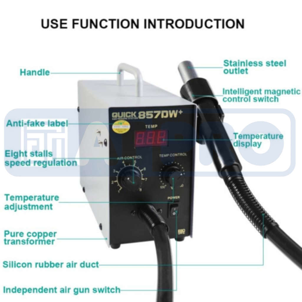BLOWER QUICK 857DW+ ORIGINAL | SOLDER UAP QUICK 857DW PLUS 857DW+
