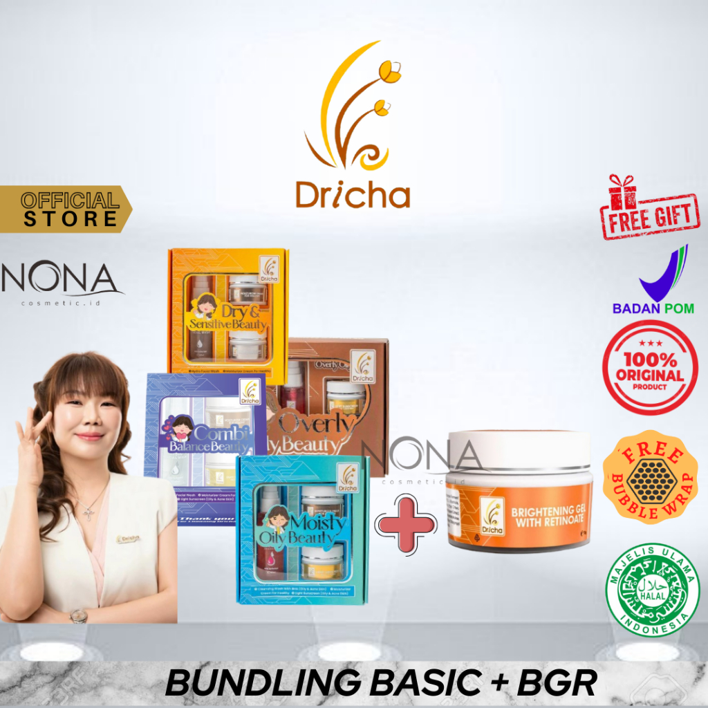 DRICHA BUNDLING PAKET BASIC + BRIGHTENING GEL