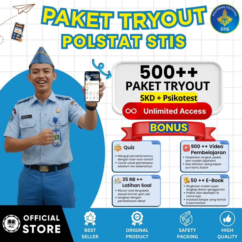 PLC - Tryout Online Polstat STIS 2026 – Aplikasi CAT Online, Tryout & Akun Belajar Lengkap