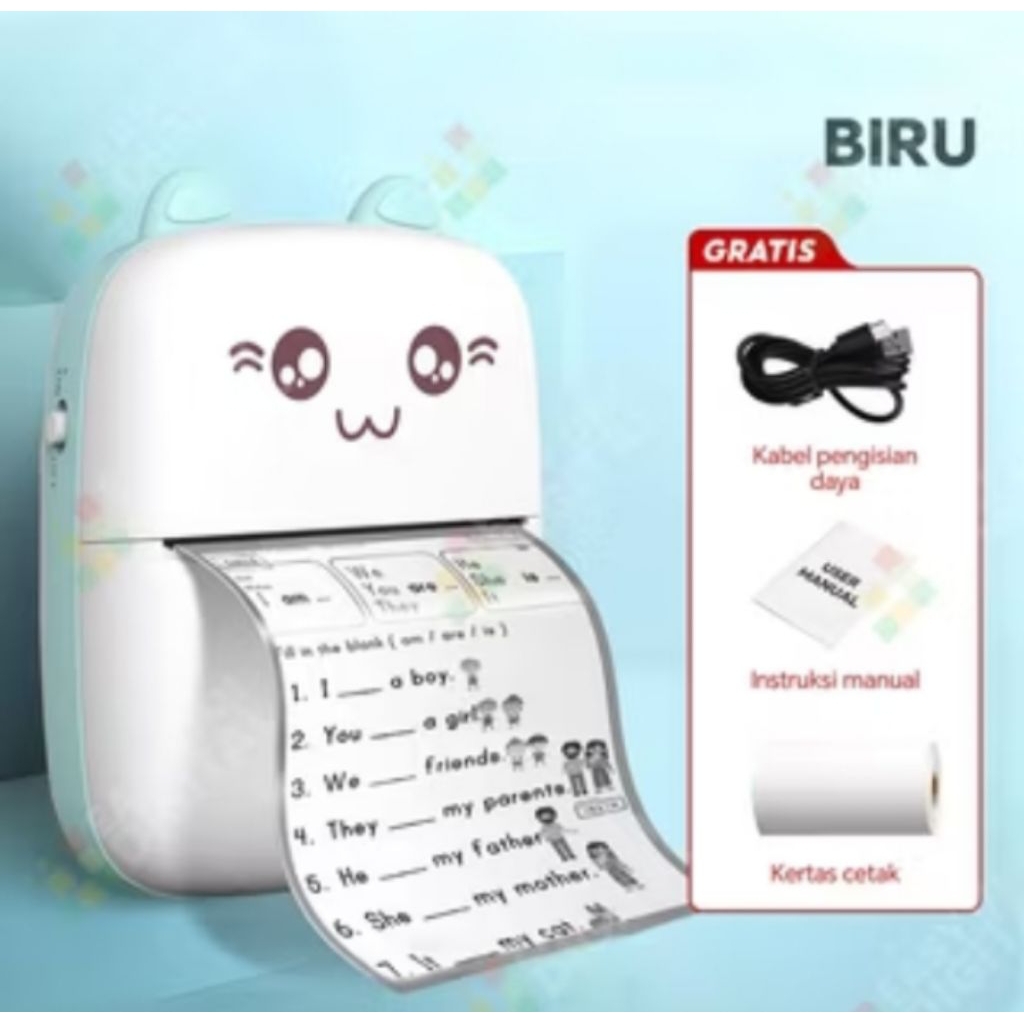 printer mini portabel bluetooth cetak gambar atau foto