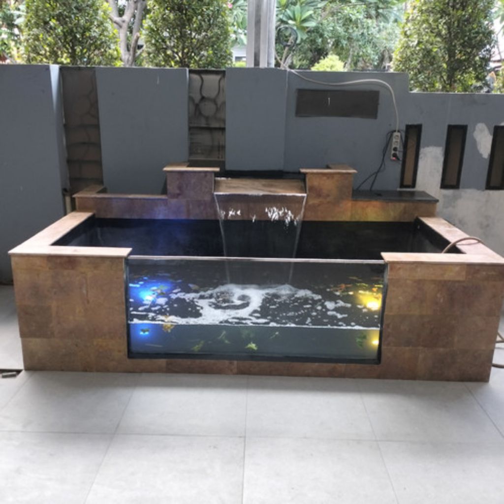 kolam koi minimalis kaca