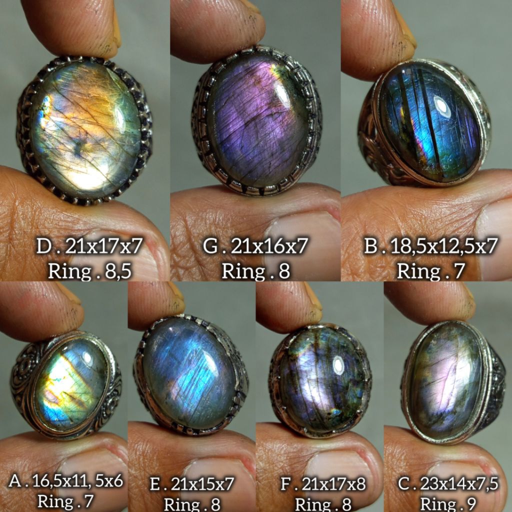 cincin labrador/cincin batu labrado super HQ/cincin batu labrador multicolor/cincin labrador natural