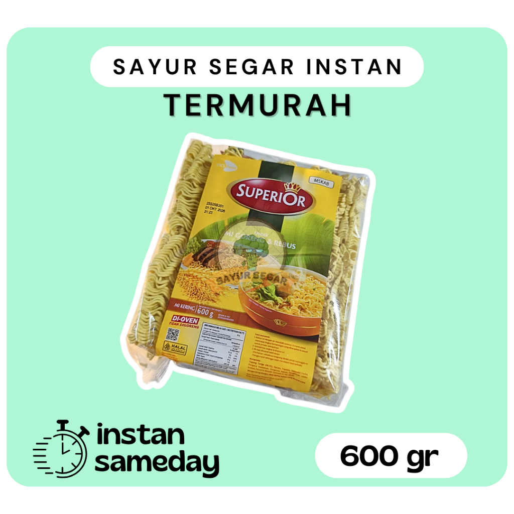 Mie Rebus Superior / Mi Superior / Mie Goreng 600 gram