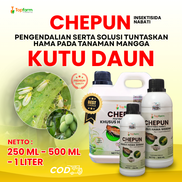 Insektisida Topfarm / Obat Kutu Daun Mangga / Obat Kutu Daun Mangga / Obat Kutu Putih Daun Mangga / 