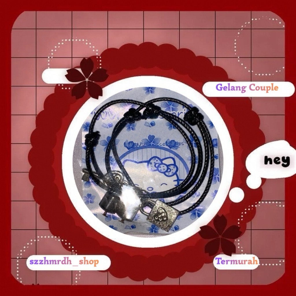 gelang couple hts pacaran gelang aesthetic gembok kunci ready siap kirim co sekarang dikirm sekarang