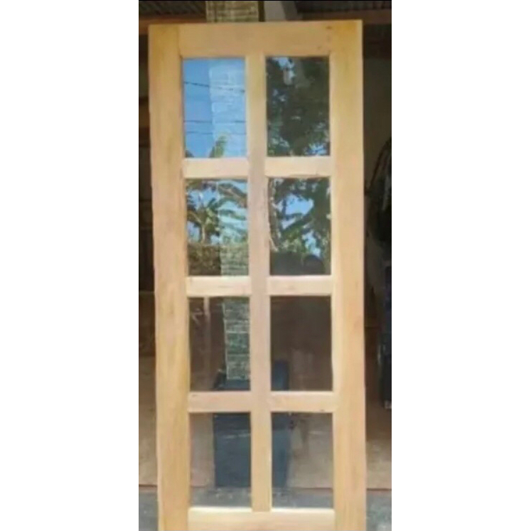 Jendela kayu jati ukuran 40x150 dan Kusen mengikutinya