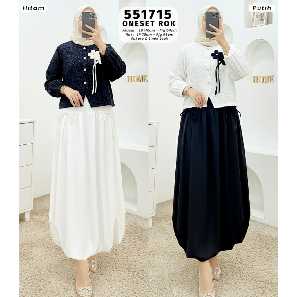 One Set Wanita Kekinian/One Set Atasan Wanita/One Set Premium/One Set Bahan Adem Lembut/One Set OneS