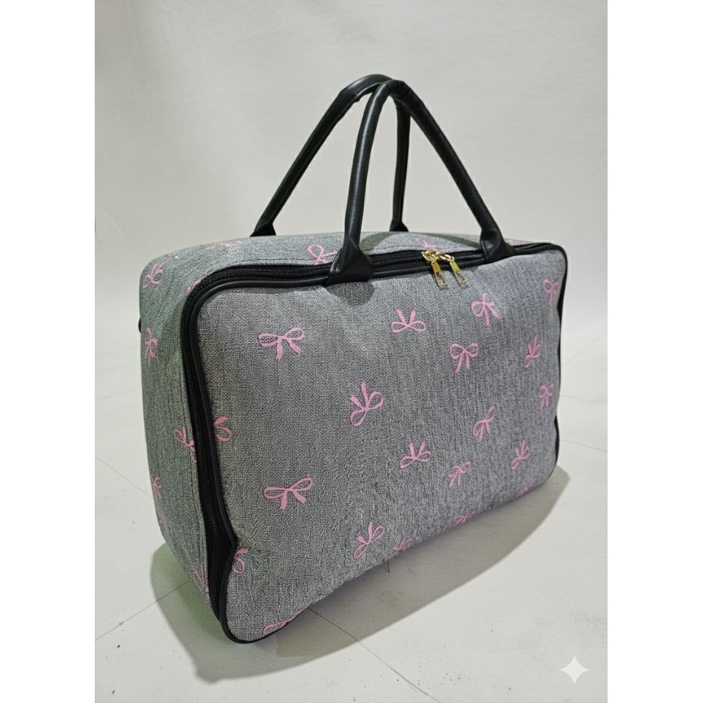 Tas travel wanita tas koper jinjing motif pita