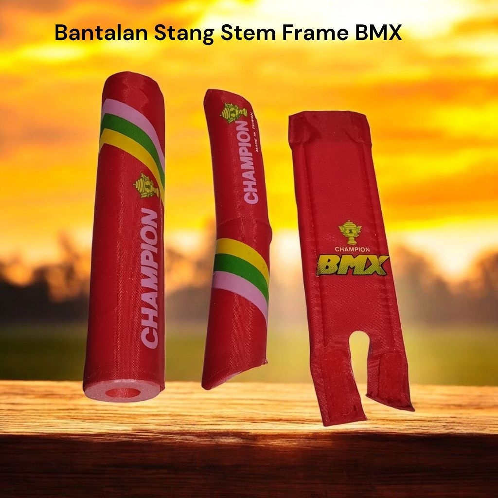 Pad Set Sepeda BMX CHAMPION MADE IN TAIWAN Untuk Stang Stem Frame Bmx NOS