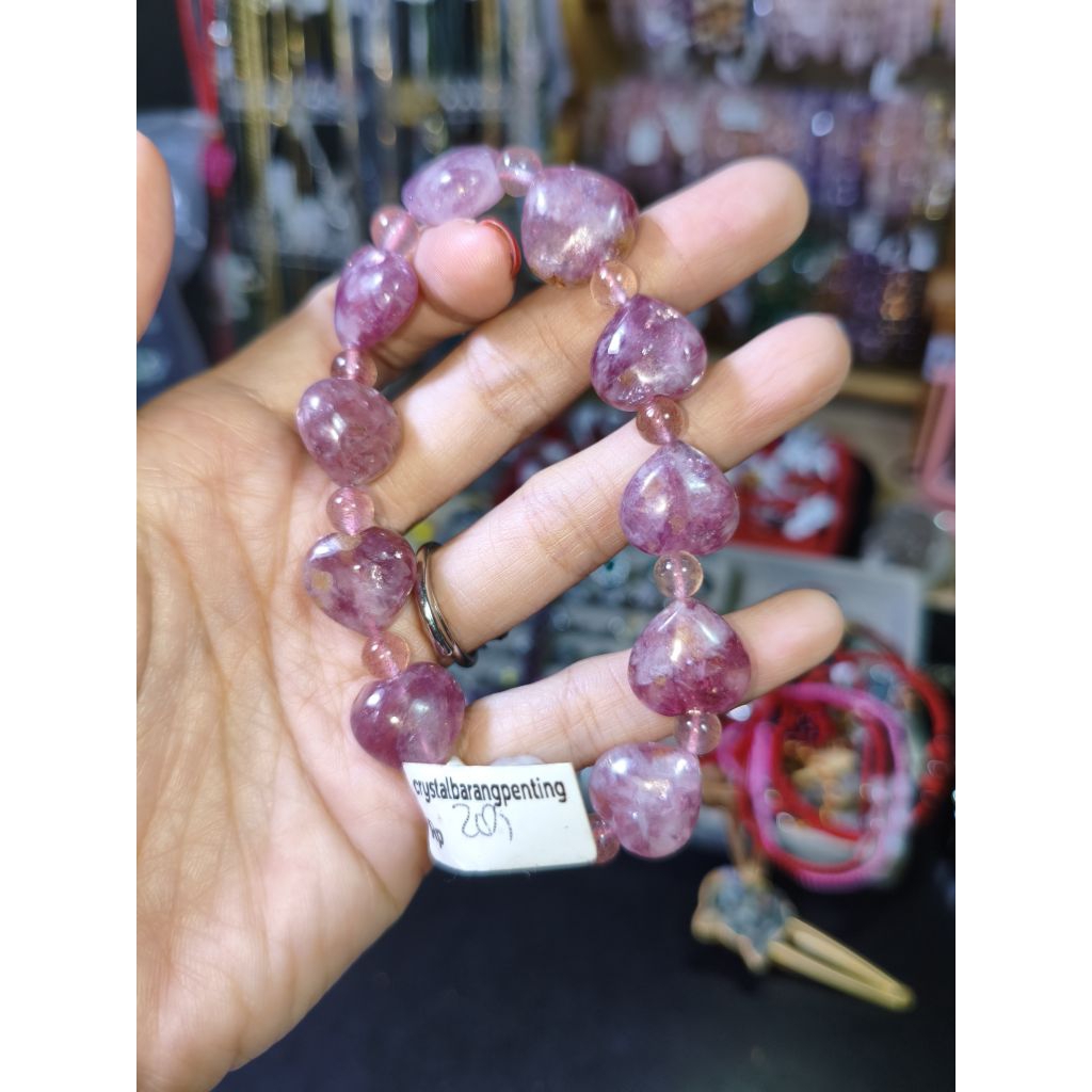 GELANG BERSERTIFIKAT PINK EMERALD