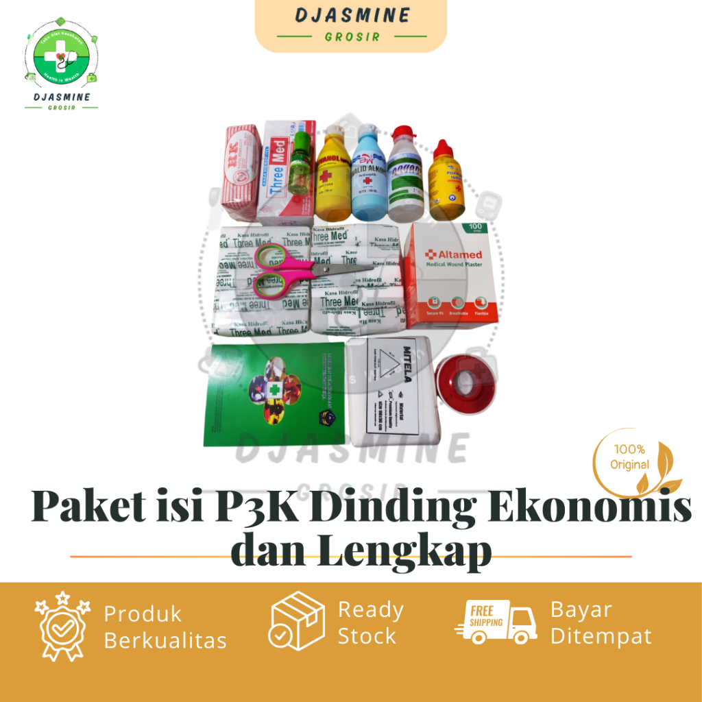 Paket isi P3K Dinding Ekonomis dan Lengkap (TANPA KOTAK)