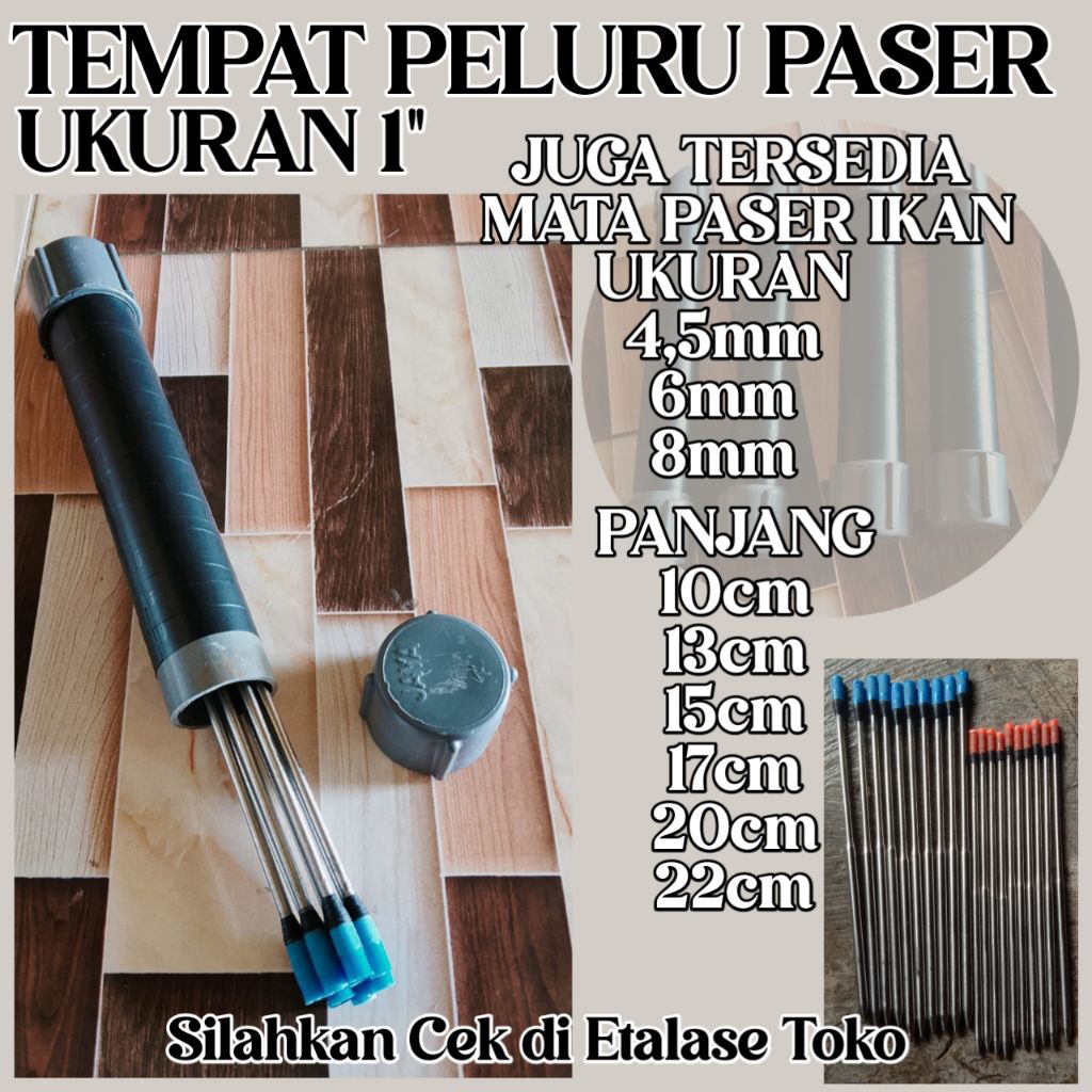 TEMPAT PELURU PASER IKAN & MATA PASER IKAN 10 PCS