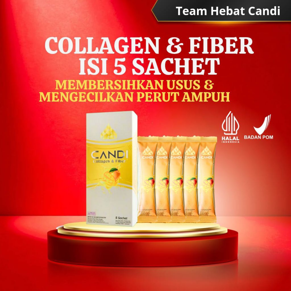 CANDI COLLAGEN FIBER MINUMAN PELANGSING PEMBLOKIR LEMAK DIET DETOX LEMAK PERUT BUNCIT MELANCARKAN BA