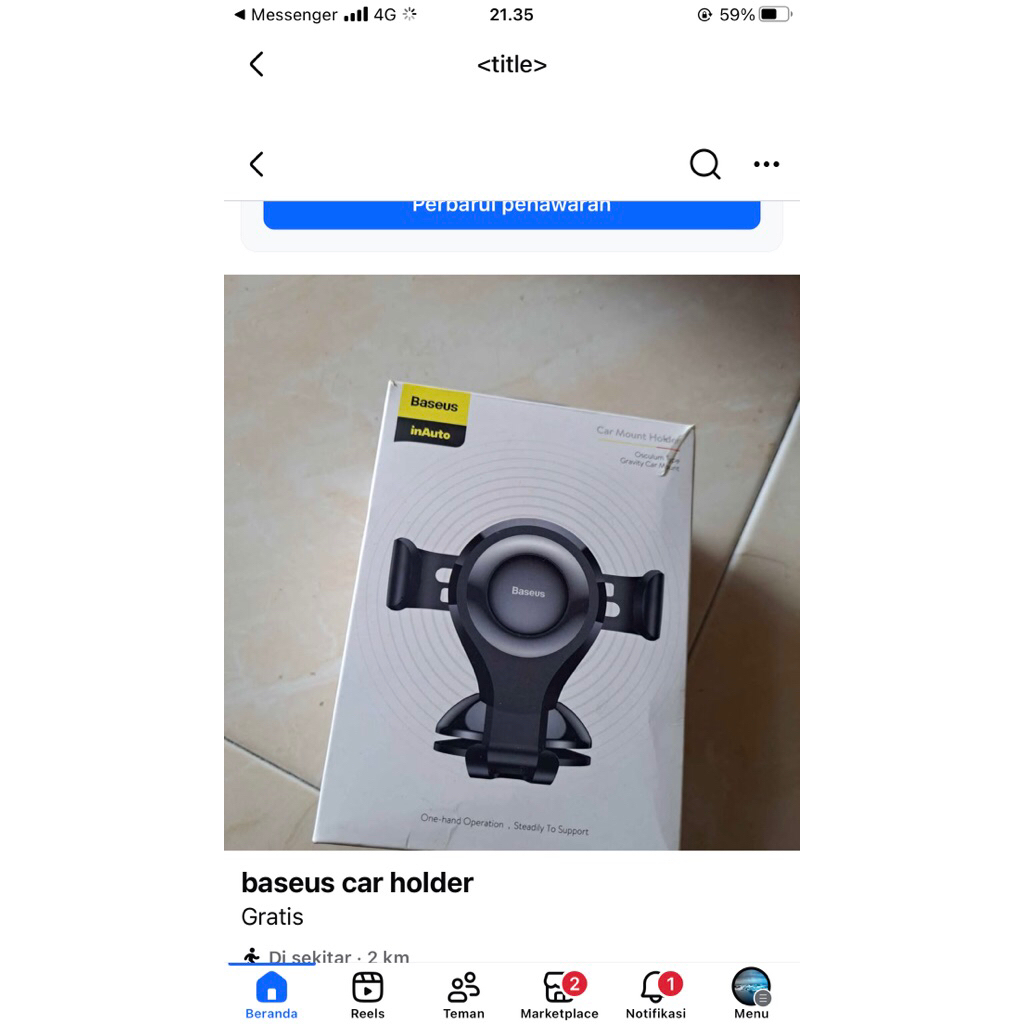 BASEUS CAR PHONE HOLDER