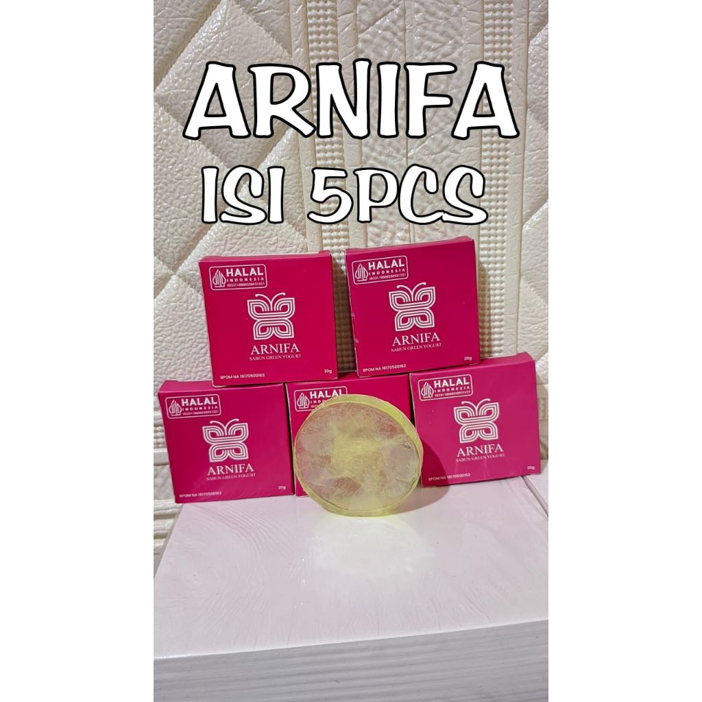 SABUN MUKA SABUN MULTIFUNGSI SABUN ARNIFA ISI-5PCS SABUN GREEN YOGURT SOAP SABUN NYRTEA