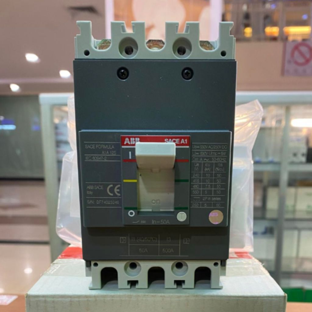 ABB Mccb A1A 125 TMF 3P 50A, 40A, 30A, 25A, 20A, 15A, 10KA Original