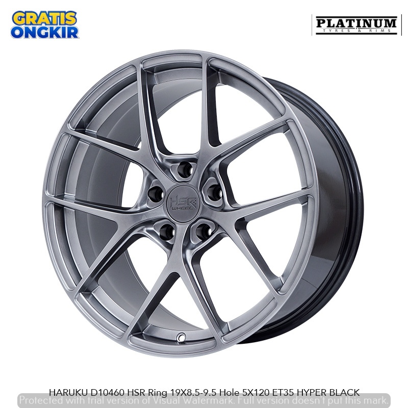 Velg racing r19 hsr haruku pcd 5x120 pas buat bmw new alphard rangerover - velg racing R19