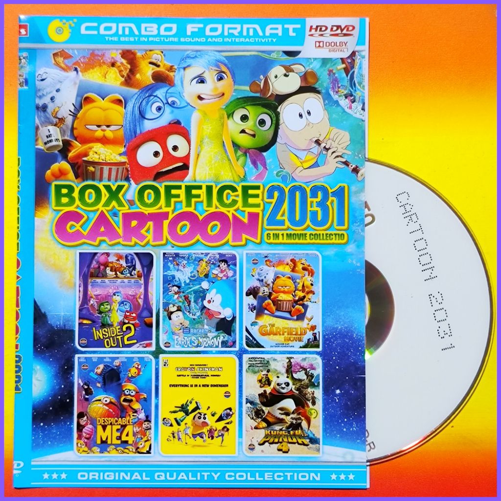 Kaset Film Kartun Anak Koleksi Box Office Campuran Vol. 2031 Edisi Terlaris Teks Indonesia 6in1