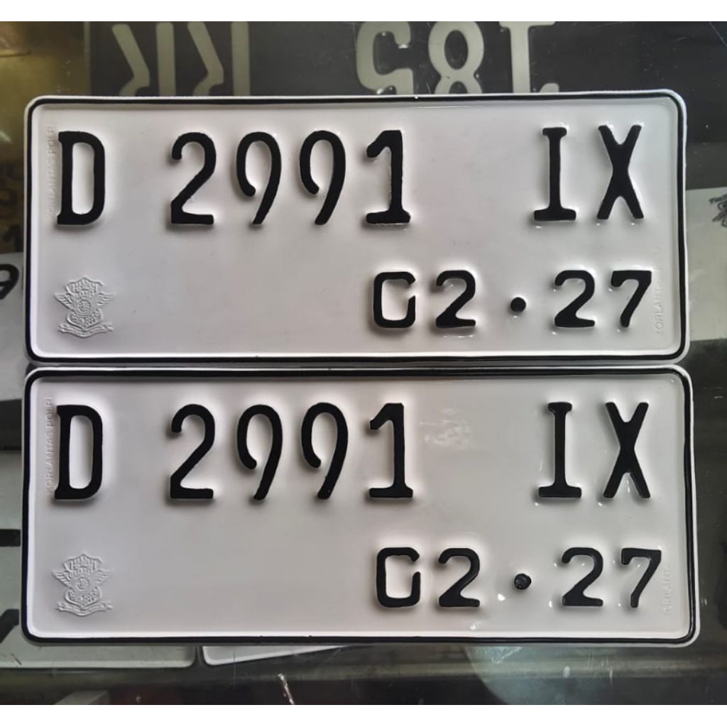 CUSTOME PLAT NOMOR MOTOR STANDAR SAMSAT LOGO KORLANTAS POLRI