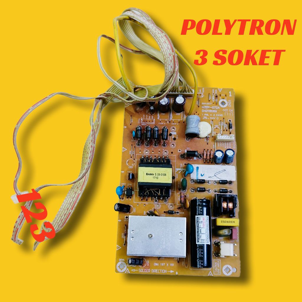 psu tv polytron pld32v7510 soket 3 - power suplay tv polytron pld32v7510 - regulator tv polytron pld