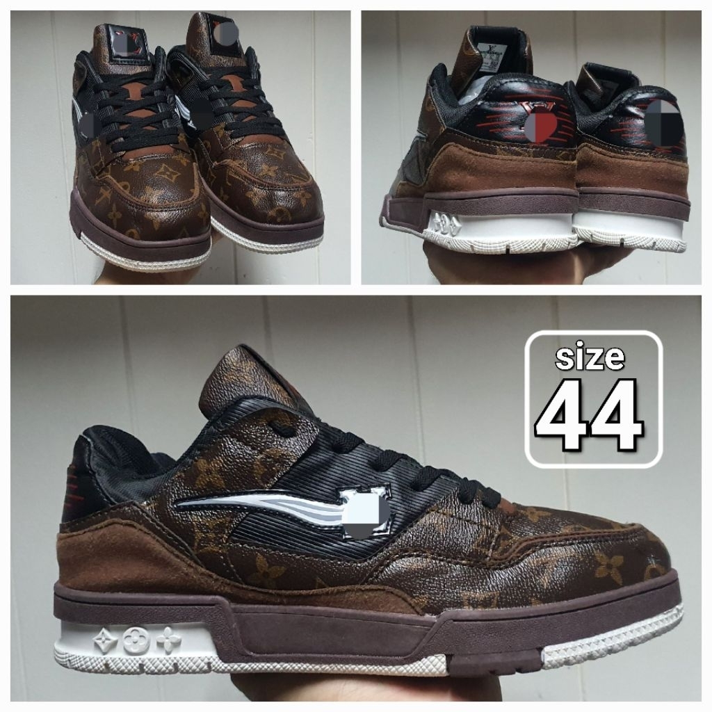 Sepatu Casual Low Italy kulit Brown size 44 (US 11) second Like New