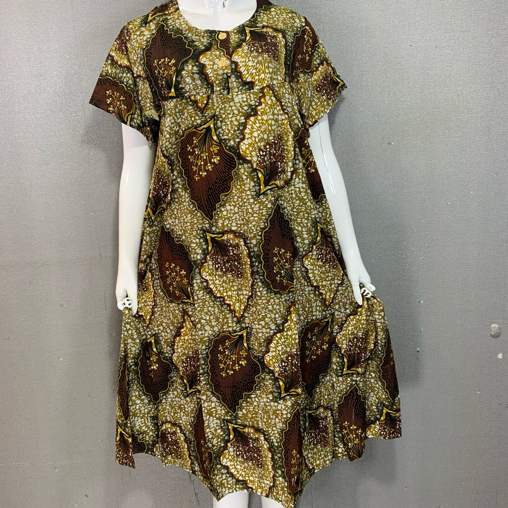 BunnyNightie - Sutra Ungu Klok Batik Kancing Busui | Daster Sutra Ungu | Batik Sutra Ungu | Hengky |