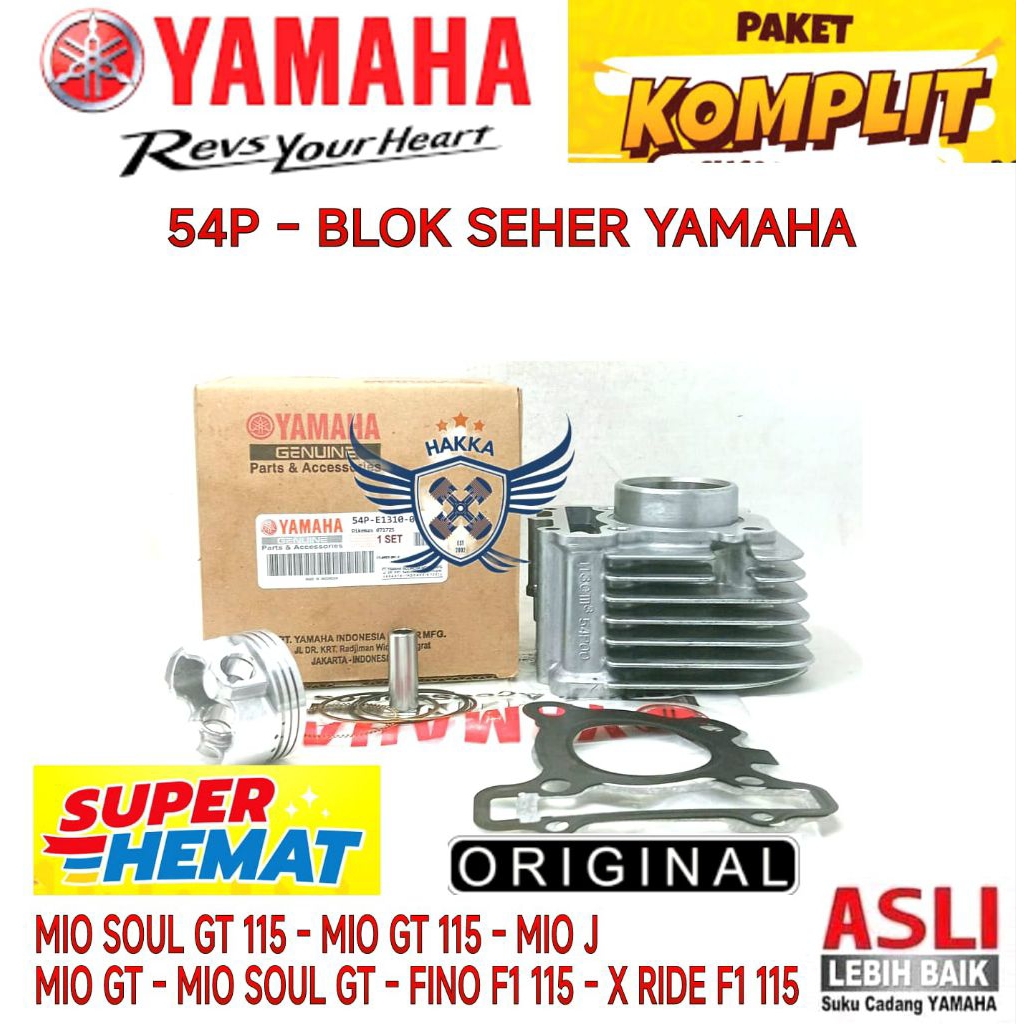 54P BLOK SEHER ASLI YAMAHA MIO SOUL GT, BLOK SEHER ASLI YAMAHA MIO GT, BLOK SEHER ASLI YAMAHA FINO F