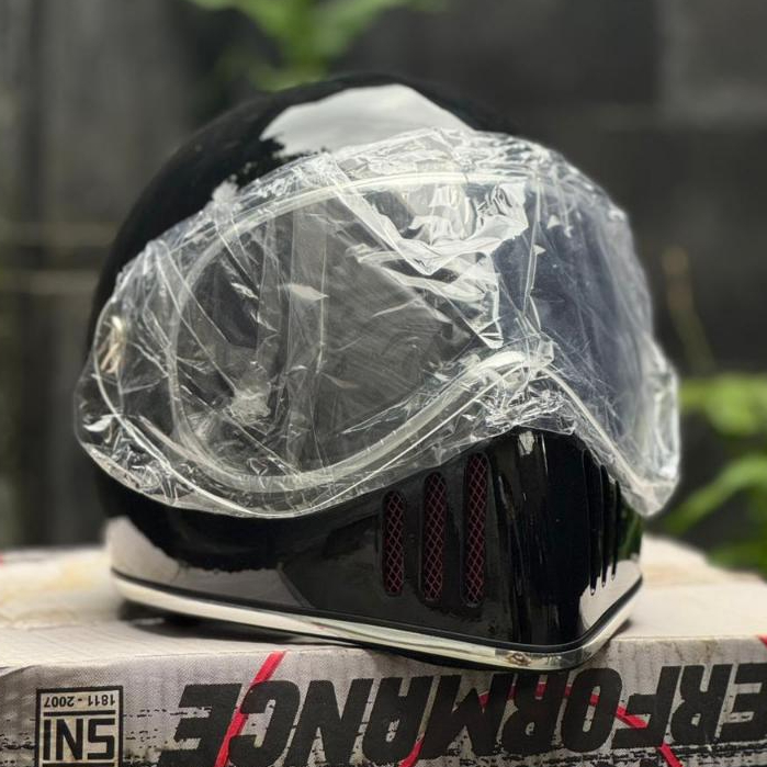 Helm Cakil Mini X Bone Custom + Kaca Visor