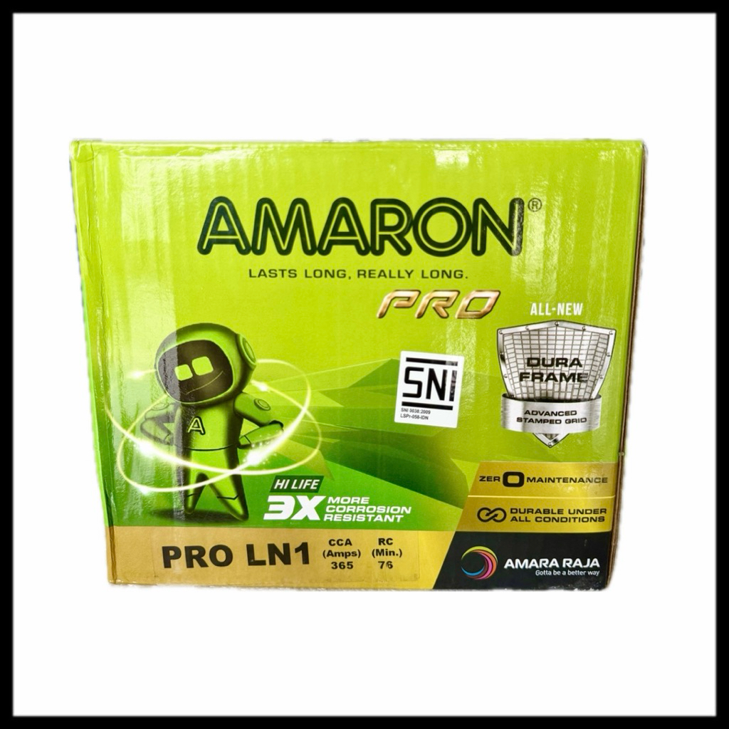 GARANSI 1 TAHUN Aki Mobil Ford Fiesta DIN 45 LN1 Aki kering Amaron