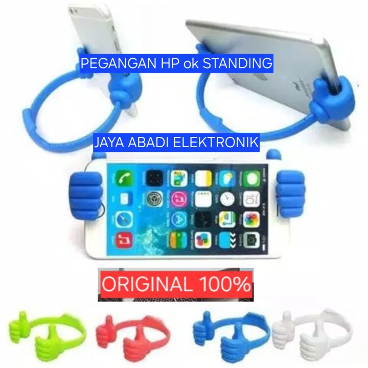 H77 Ok STANDING HOLDER JEPIT HP FLEXSIBLE ORI 100% Stand Handphone Lazy Pod Arm Tripod Desk Meja Kli