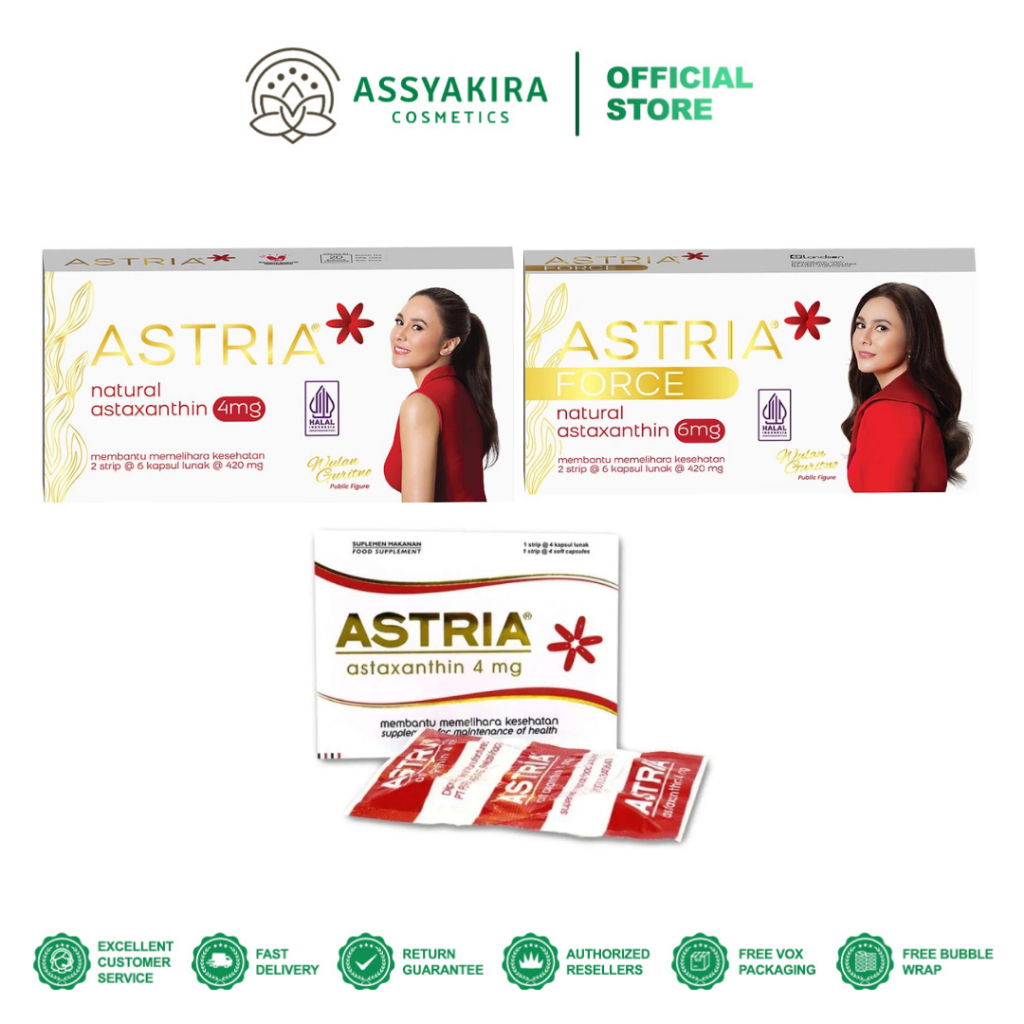Astria Suplemen Kesehatan | Astria Catch Cover Natural Astaxanthin | Astria Force Natural Astaxanthi
