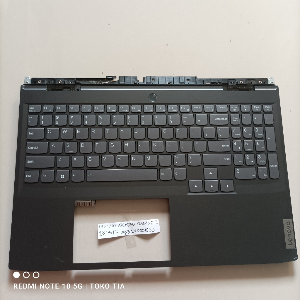 Palmrest dan Keyboard Lenovo Ideapad Gaming 3 15IAH7 AP3QV000K00 Original Gaming 3i 15IHA7