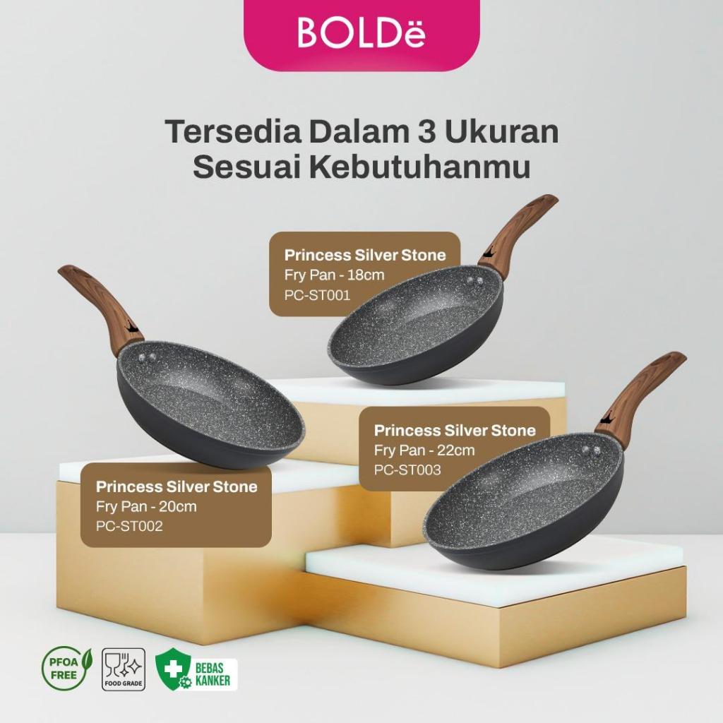 BOLDe PRINCESS Series SILVER STONE PAN SERIES - PANCI ANTI LENGKET