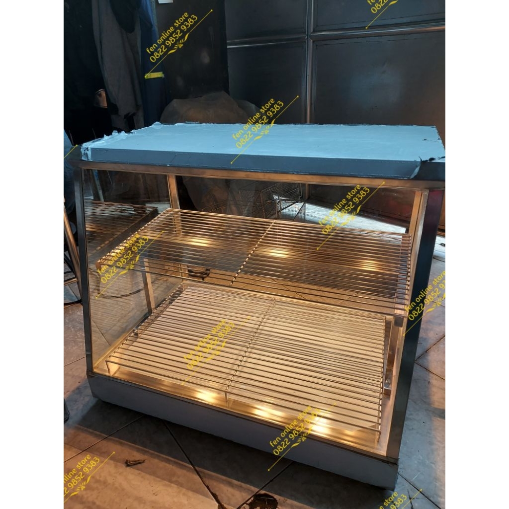 Warmer Showcase Hangat Fried Chicken 2 Tingkat Halogen