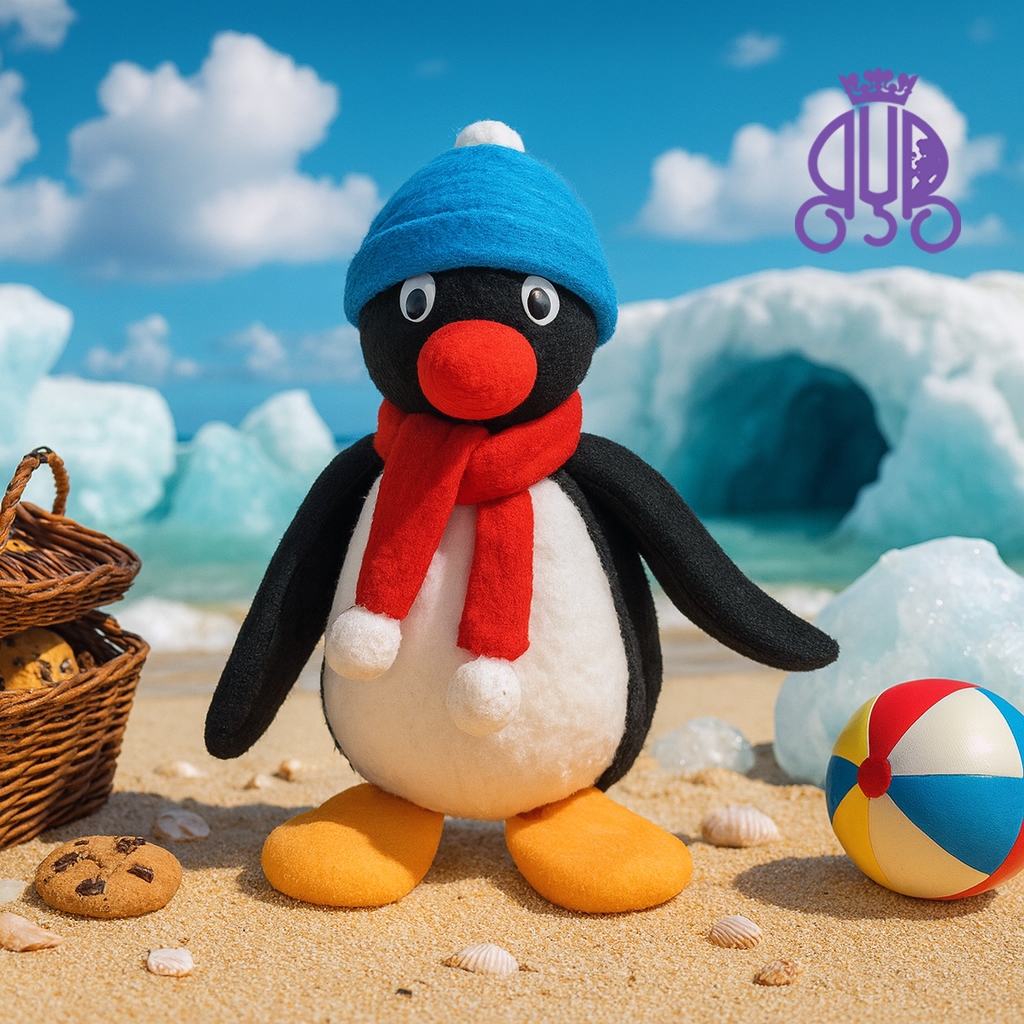 Boneka karakter penguin Pingu