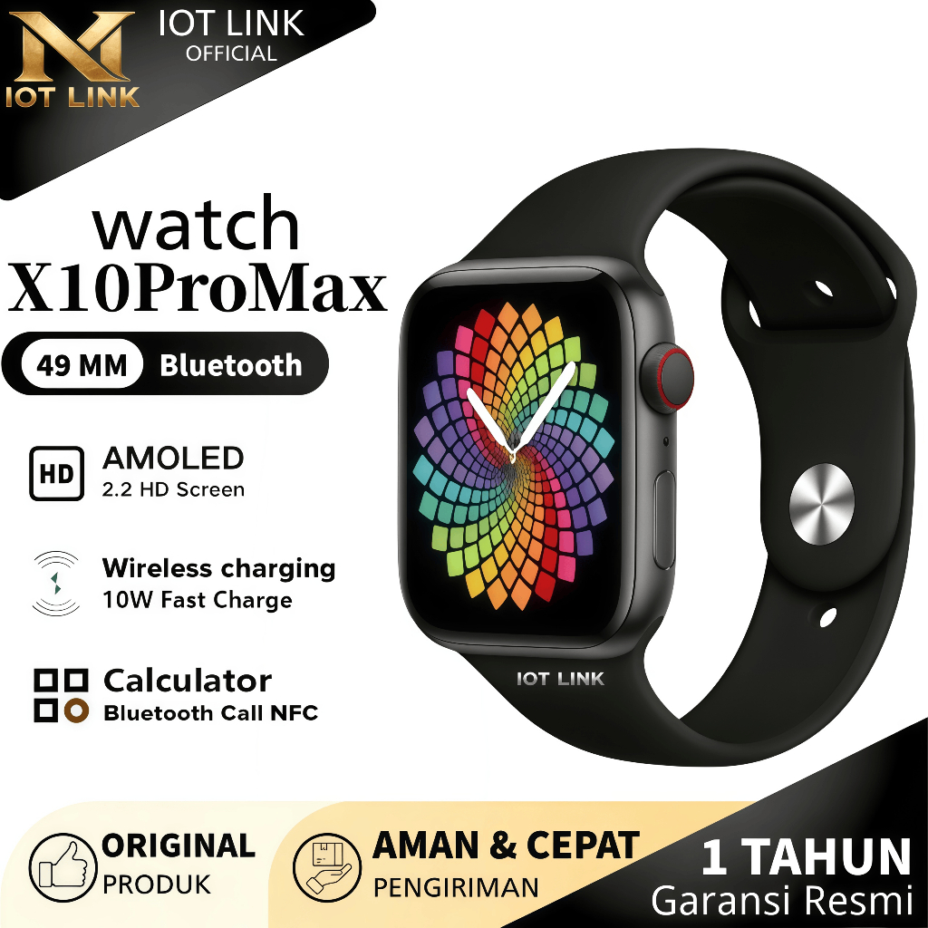(NEW Product)Iot Link SmartWatch S10 Pro max 46mm Pria Wanita Jam LCD Ganti wallpaper Pemantauan Det