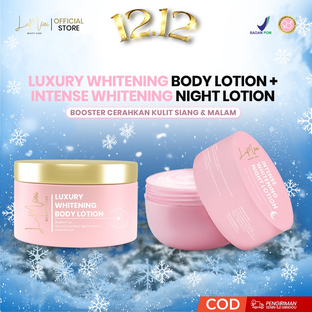 [LAMOOI] Luxury Whitening Body Lotion (HB Siang) + Intense Whitening Night Lotion (HB Malam)