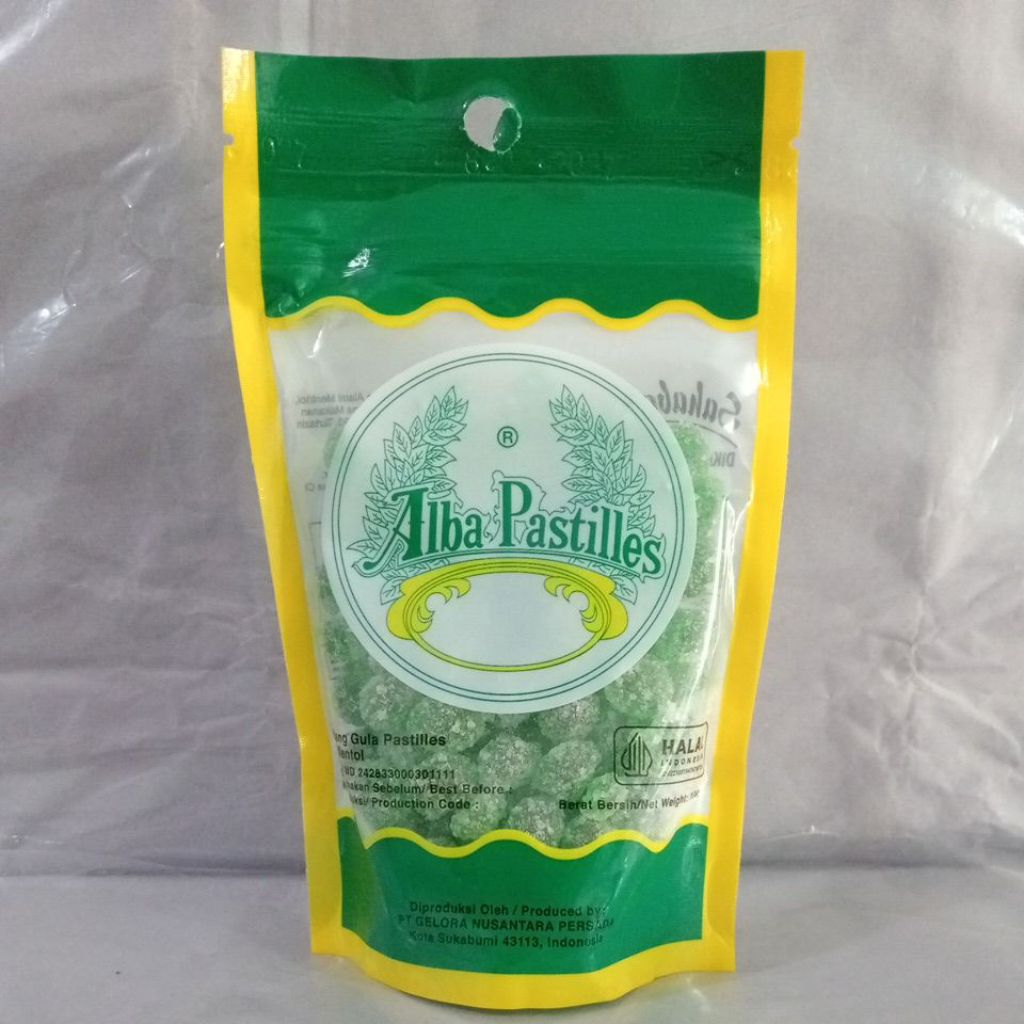 Alba Pastilles Permen Rasa Mentol 100g