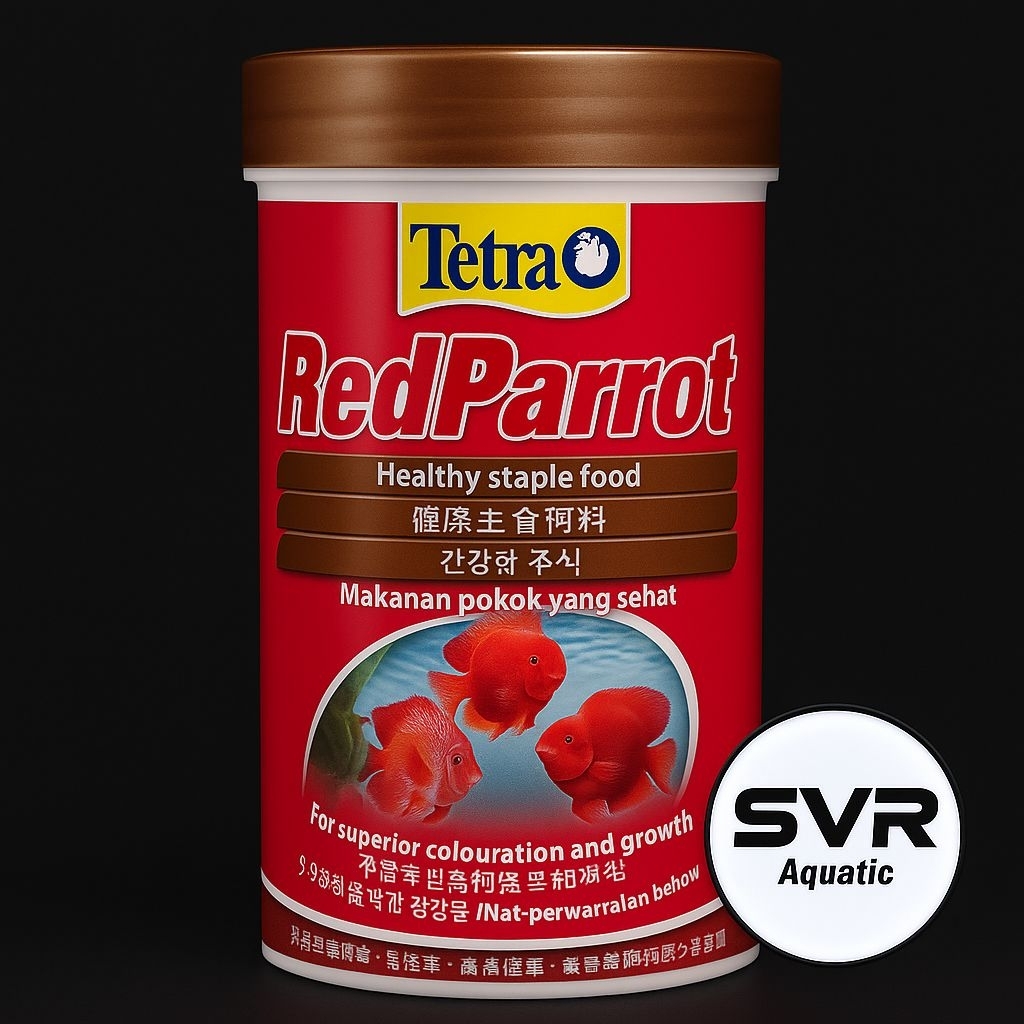 TETRA RED PARROT 110 GR - MAKANAN IKAN RED PARROT - IMPORT JERMAN - UKURAN MINI PELET