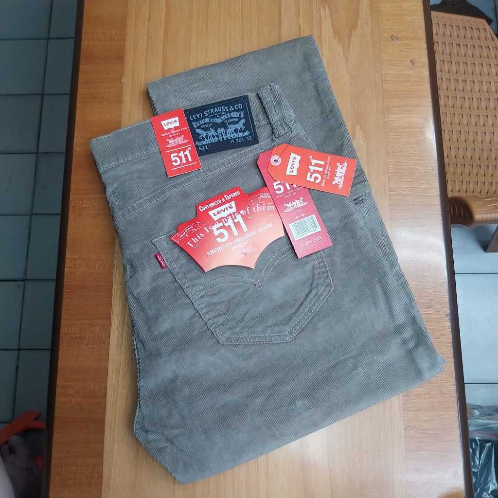 Celana panjang corduroy pria abu-abu/celana panjang corduroy/celana panjang corduroy cowok/celana pa