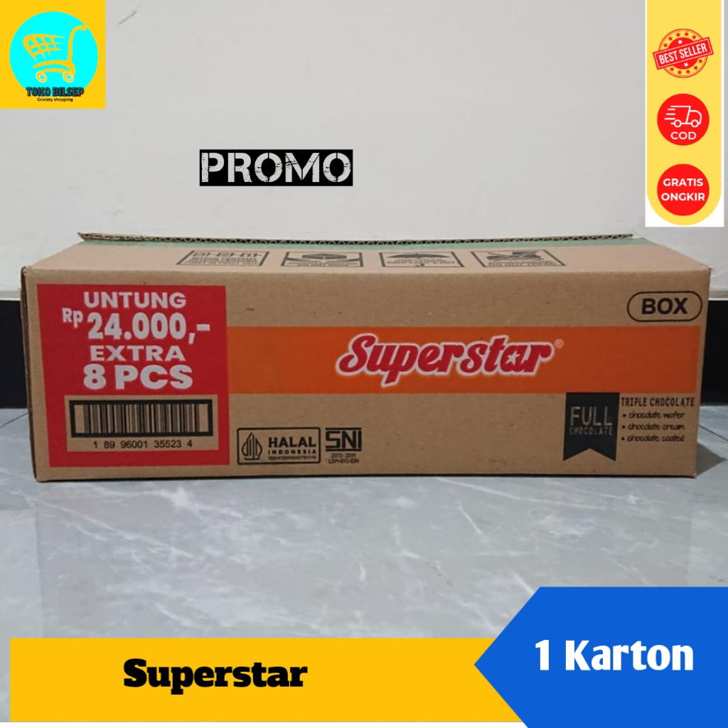 Wafer Roma Superstar 8pak wafer Berlapis- lapis 1 dus