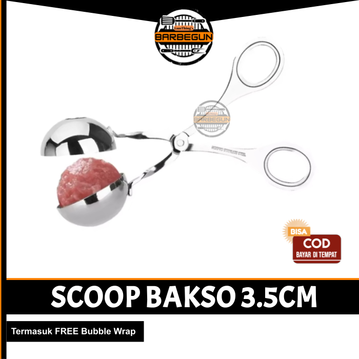 Alat Pembuat Bakso / Meatball Scoop Spoon / Gunting Pencetak Bakso - Barbegun