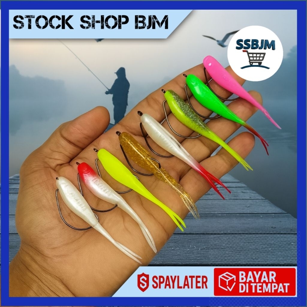 softlure silencer 8 cm,  umpan casting gabus toman.