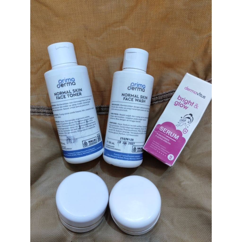 PRIMADERMA PAKET GLOW FLEK + DERMAVITUS BRIGHT GLOW SERUM