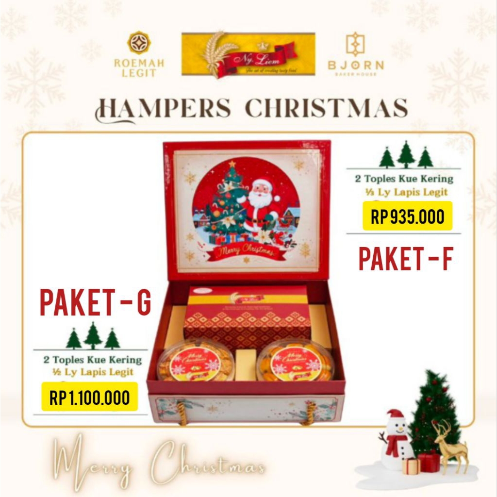 CANA EXCLUSIVE HAMPERS CHRISTMAS PAKET NATAL EKSKUSIF COOKIES KUE KERING DAN LAPIS LEGIT BY NY. LIEM